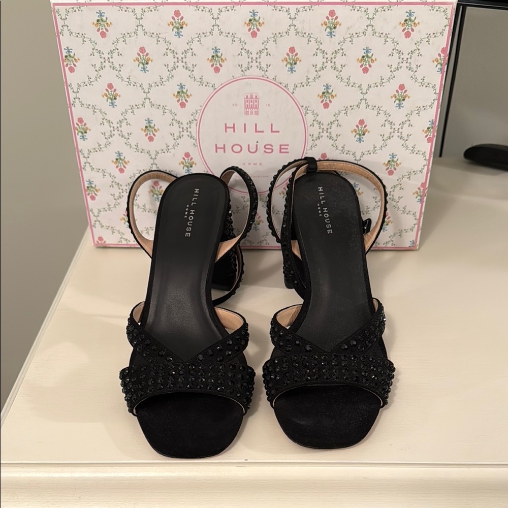Hill House Black Heels with Elegant Design